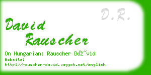 david rauscher business card